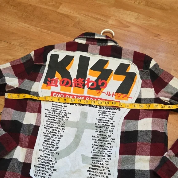 Kiss #2 Upcycled Plaid Shirt - Picture 3 of 7